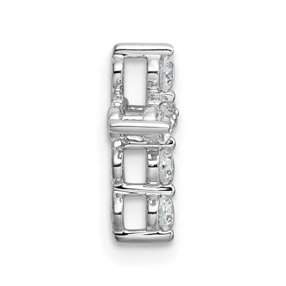 LGGC 14k White Gold 1/4 carat Lab Grown Diamond VS+ F+ Complete Cross Chain Slide Pendant