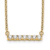 LGYN 14k 1/4 carat Lab Grown Diamond VS/SI+ G+ Complete 18 inch Bar Necklace