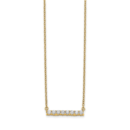 LGYN 14k 1/3 carat Lab Grown Diamond VS/SI+ G+ Complete 18 inch Bar Necklace