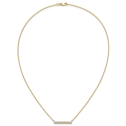 14k 1/2 carat Lab Grown Diamond VS/SI+ G+ Complete 18 inch Bar Necklace