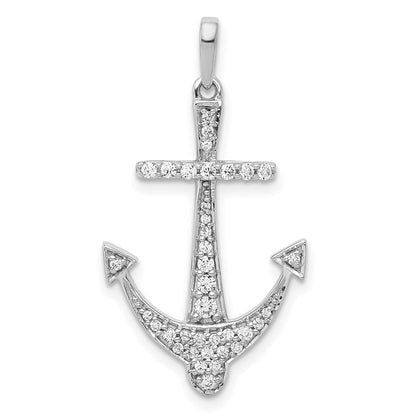 LGWP 14k White Gold 1/4 carat Lab Grown Diamond VS/SI+ G+ Complete Anchor Pendant
