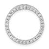 LGWP 14k White Gold 1/2 carat Lab Grown Diamond VS/SI+ G+ Circle Chain Slide Pendant