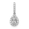 LGWP 14k White Gold 1/4 carat Lab Grown Diamond VS/SI+ G+ Complete Teardrop Dangle Pendant