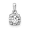 LGWP 14k White Gold 1/3 carat Lab Grown Diamond VS/SI+ G+ Complete Halo Pendant