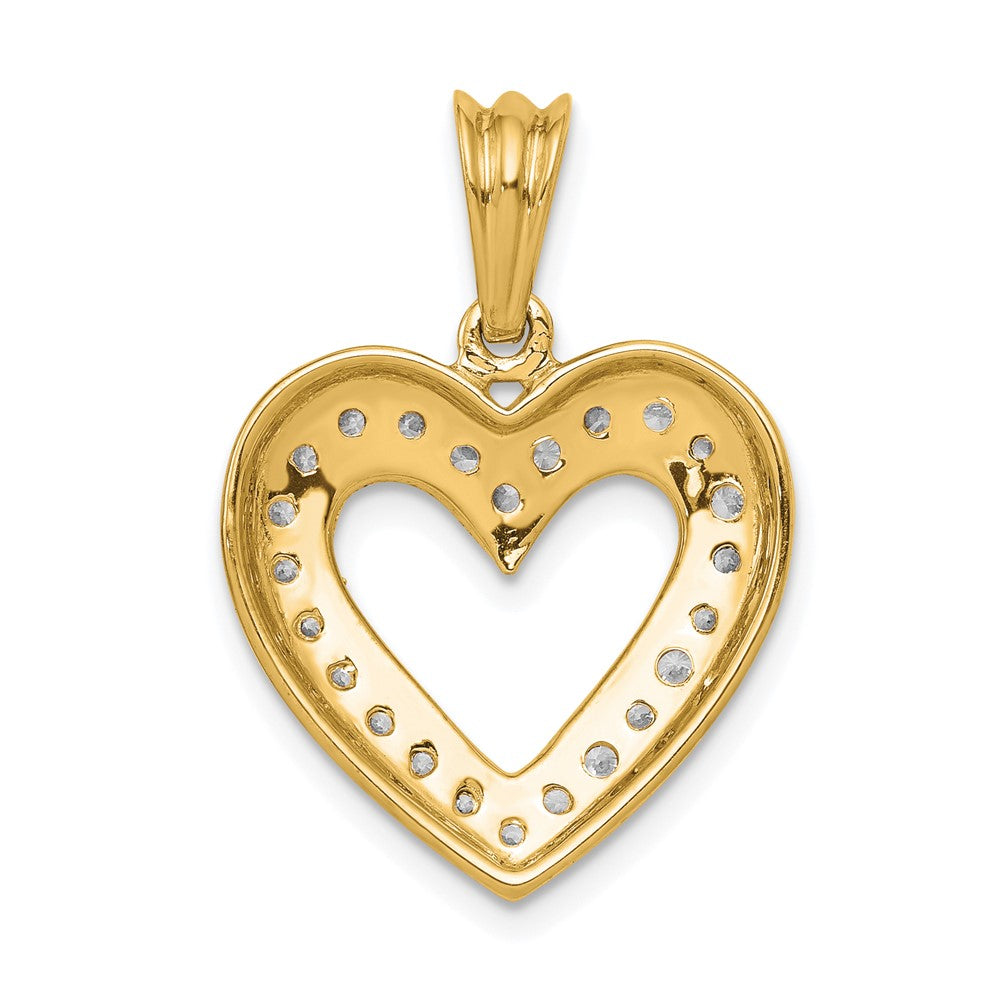 LGYP 14k 1/3 carat Lab Grown Diamond VS/SI+ G+ Complete Heart Pendant