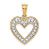LGYP 14k 1/3 carat Lab Grown Diamond VS/SI+ G+ Complete Heart Pendant
