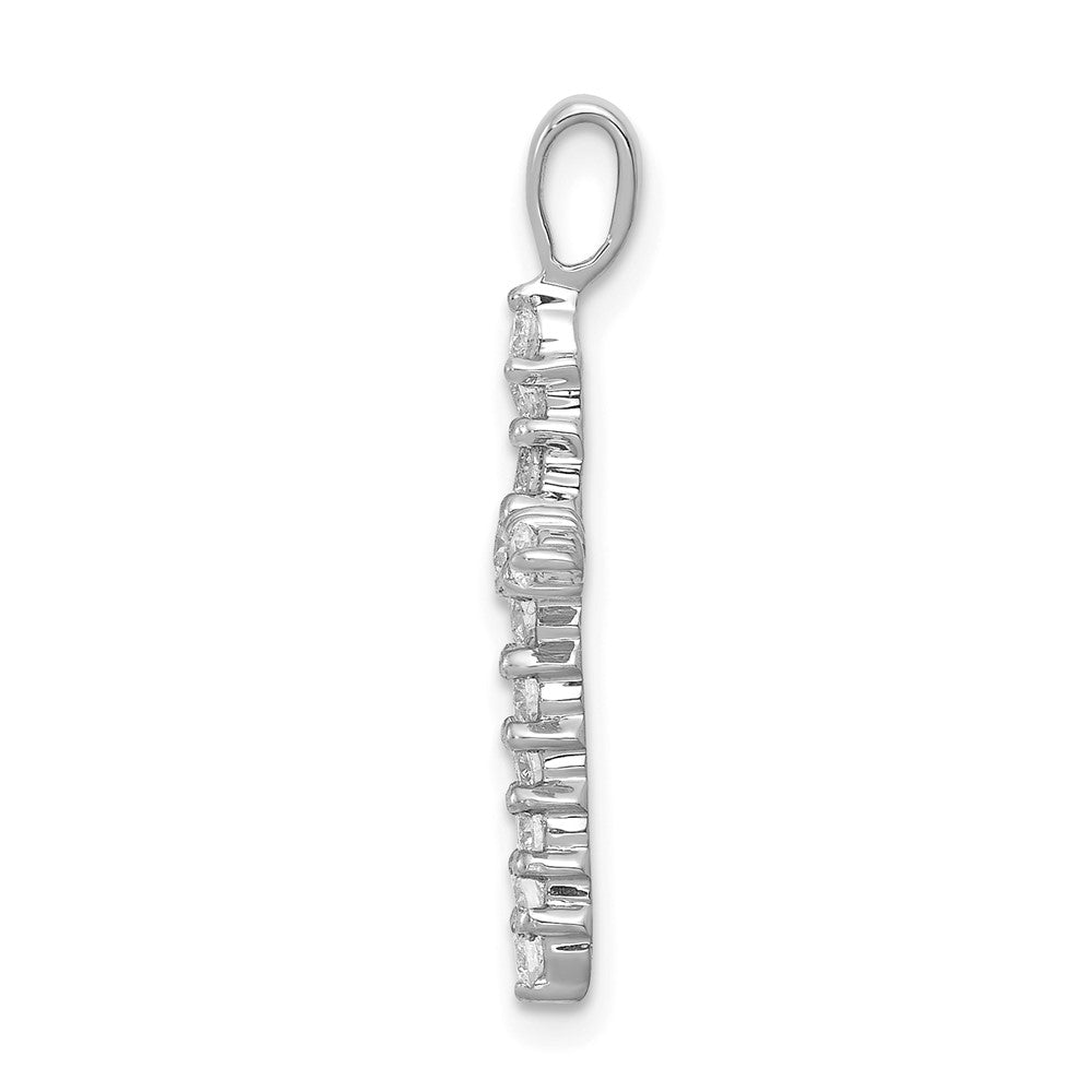 LGGC14k White Gold 1/2 carat Lab Grown Diamond VS/SI+ G+ Complete Cross Pendant