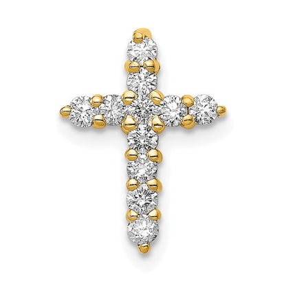 14k 1/3 carat Lab Grown Diamond VS/SI+ G+ Complete Cross Chain Slide Pendant