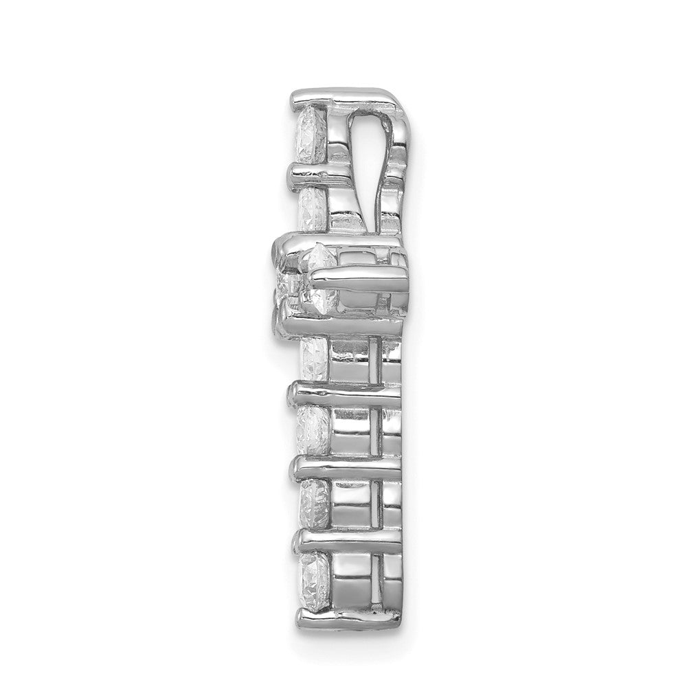 LGGC  14k White Gold 1 carat Lab Grown Diamond VS/SI+ G+ Complete Cross Chain Slide Pendant