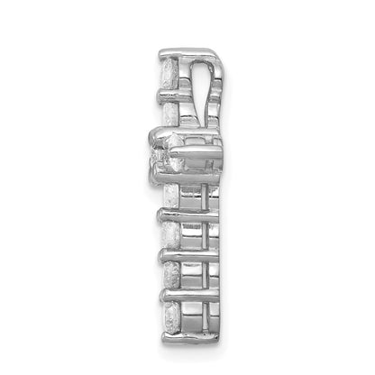 LGGC  14k White Gold 1 carat Lab Grown Diamond VS/SI+ G+ Complete Cross Chain Slide Pendant