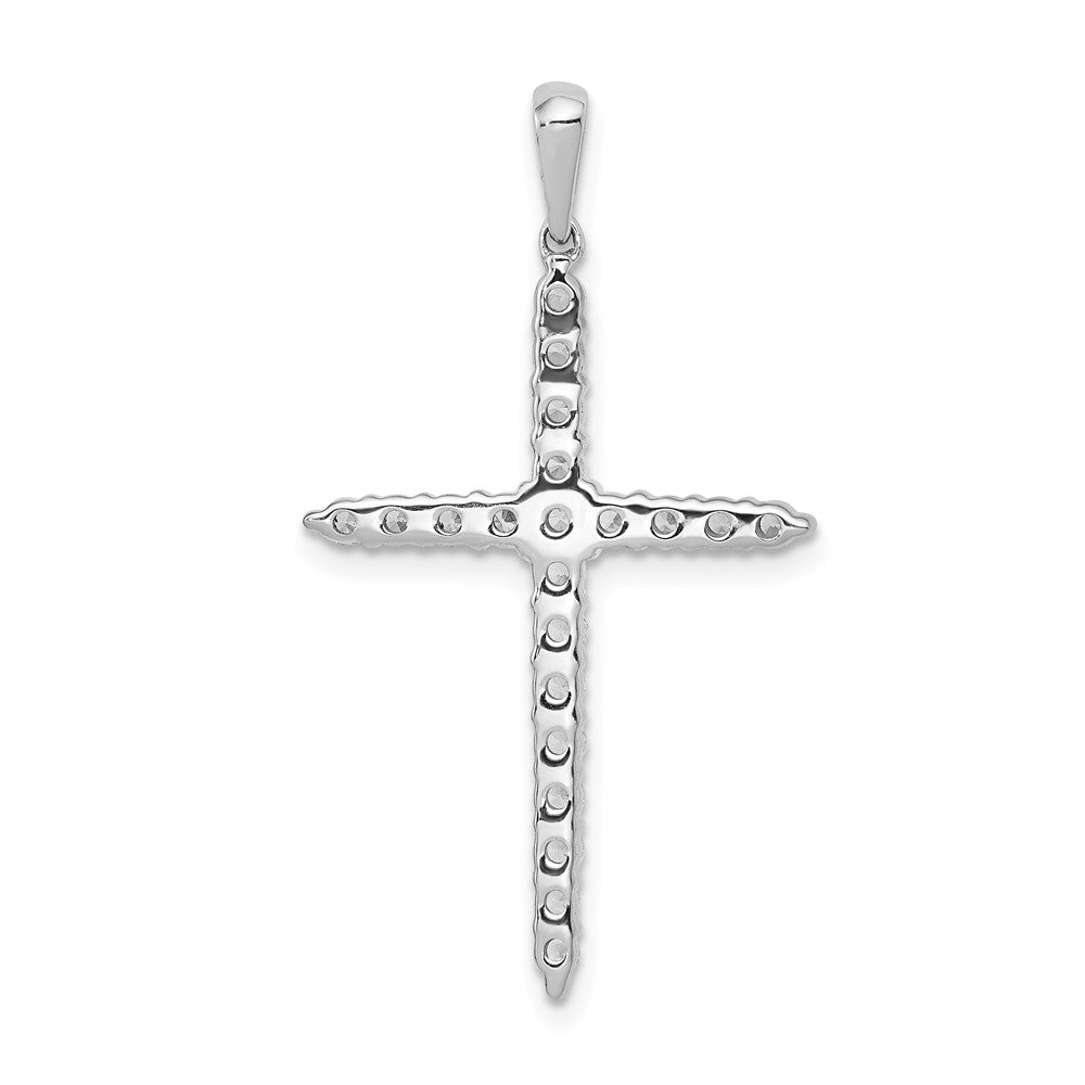 LGWP 14k White Gold 1/2 carat Lab Grown Diamond VS/SI+ G+ Complete Cross Pendant
