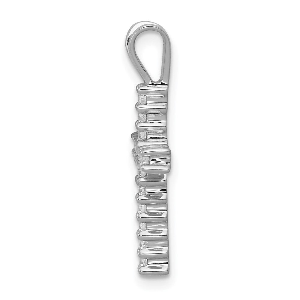 LGGC 14k White Gold 1/4 carat Lab Grown Diamond VS/SI+ G+ Complete Cross Pendant