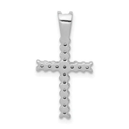 LGGC 14k White Gold 1/4 carat Lab Grown Diamond VS/SI+ G+ Complete Cross Pendant
