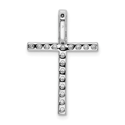 LGWP 10k White Gold 1/2 carat Lab Grown Diamond VS/SI+ G+ Complete Cross Chain Slide Pendant