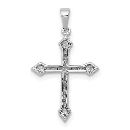 LGWP 14k White Gold 1/5 carat Lab Grown Diamond VS/SI+ G+ Complete Cross Pendant