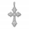 LGGC 14k White Gold 1/2 carat Lab Grown Diamond VS/SI+ G+ Complete Fashion Cross Pendant