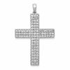 LGWP 14k White Gold 1 carat Lab Grown Diamond VS/SI+ G+ Complete Latin Cross Pendant