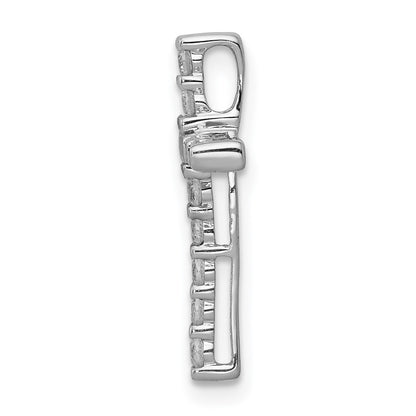 LGGC 14k White Gold 1/4 carat Lab Grown Diamond VS/SI+ G+ Complete Cross Chain Slide Pendant