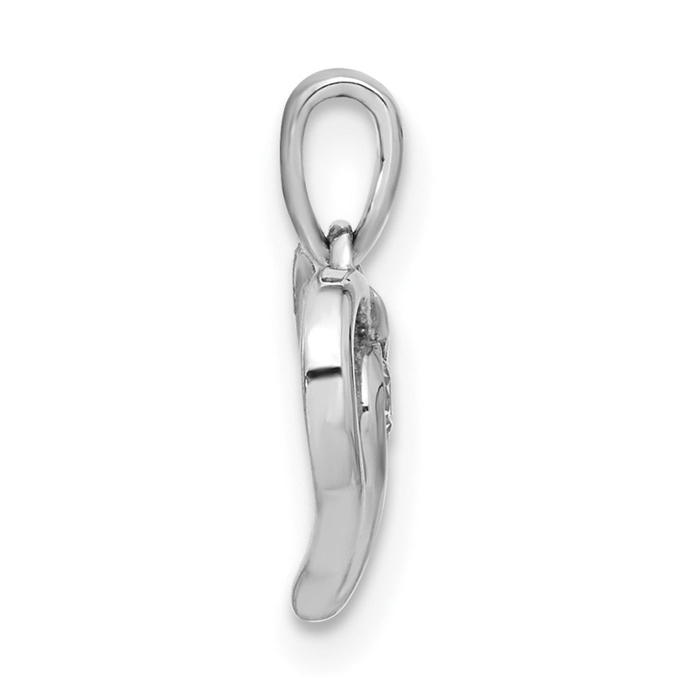 LGWP 14k White Gold 1/10 carat Lab Grown Diamond VS/SI+ G+ Complete Heart Pendant