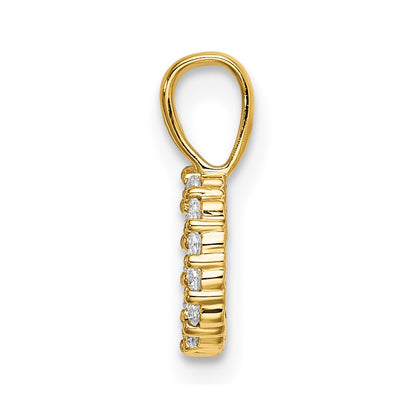 LGYP 14k 1/10 carat Lab Grown Diamond VS/SI+ G+ Complete Letter D Initial Pendant