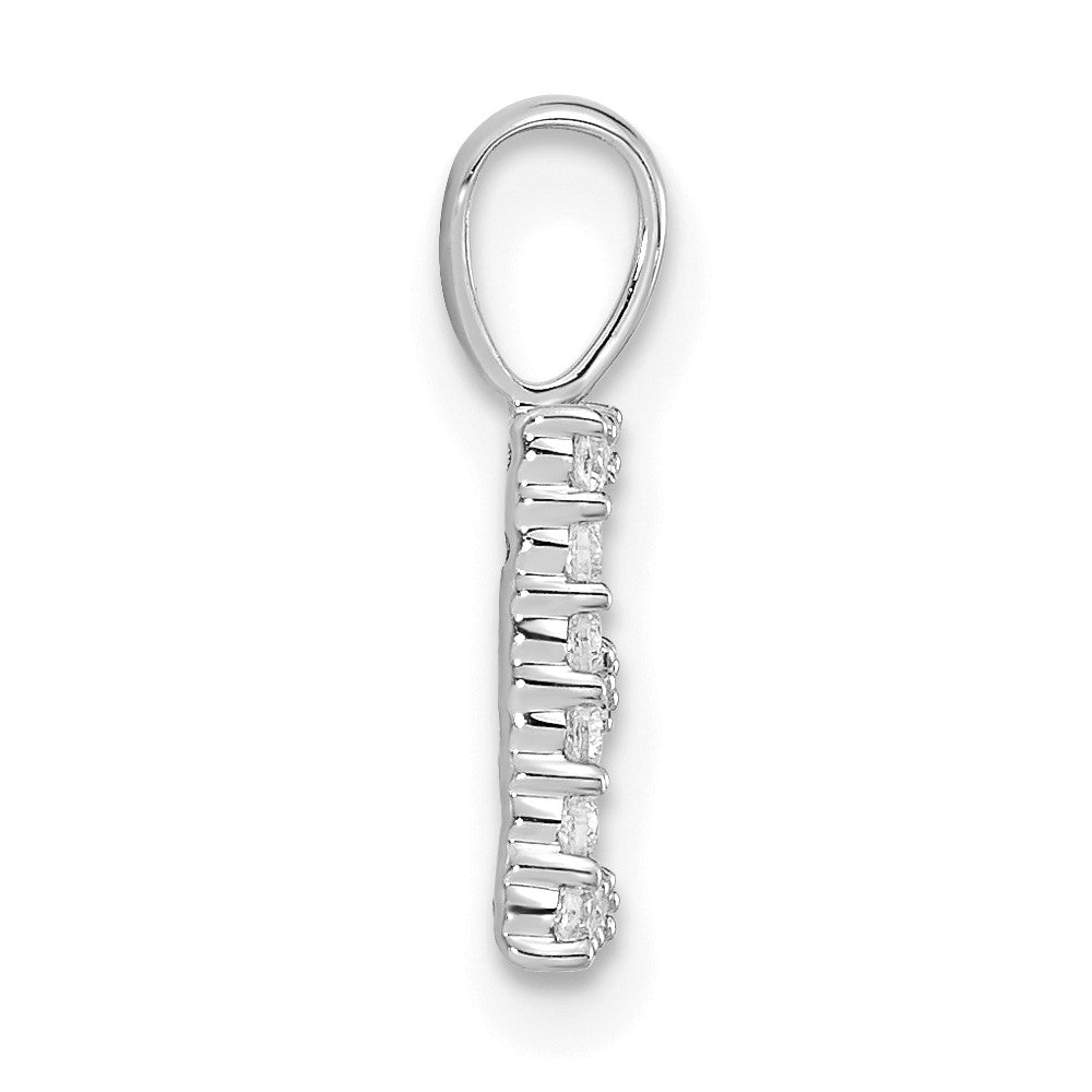 LGWP 14k White Gold 1/8 carat Lab Grown Diamond VS/SI+ G+ Complete Letter E Initial Pendant