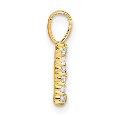 LGYP 14k 1/8 carat Lab Grown Diamond VS/SI+ G+ Complete Letter E Initial Pendant