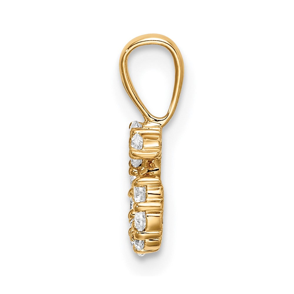 14k 1/8 carat Lab Grown Diamond VS/SI+ G+ Complete Letter G Intitial Pendant