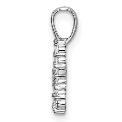 LGGI 14k White Gold 1/6 carat Lab Grown Diamond VS/SI+ G+ Complete Letter H Initial Pendant