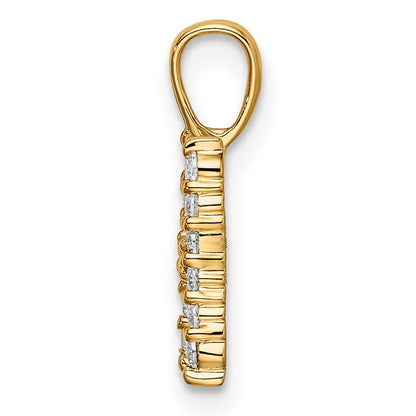 LGYP 14k 1/6 carat Lab Grown Diamond VS/SI+ G+ Complete Letter H Initial Pendant