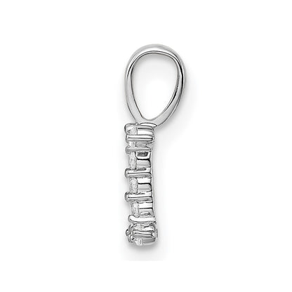 LGWP 14k White Gold 1/10 carat Lab Grown Diamond VS/SI+ G+ Complete Letter I Initial Pendant