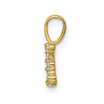 LGWP 14k 1/10 carat Lab Grown Diamond VS/SI+ G+ Complete Letter I Initial Pendant