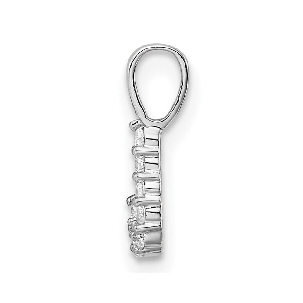 LGWP 14k White Gold 1/10 carat Lab Grown Diamond VS/SI+ G+ Complete Letter J Initial Pendant