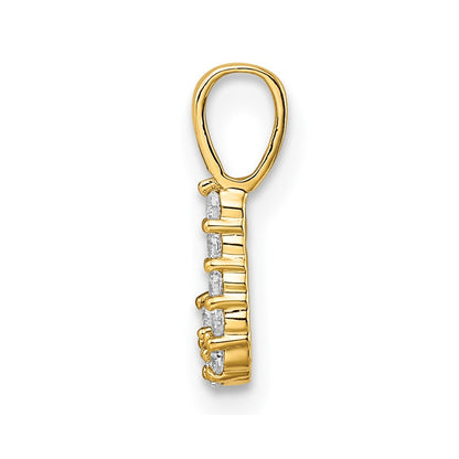 LGYP 14k 1/10 carat Lab Grown Diamond VS/SI+ G+ Complete Letter J Initial Pendant