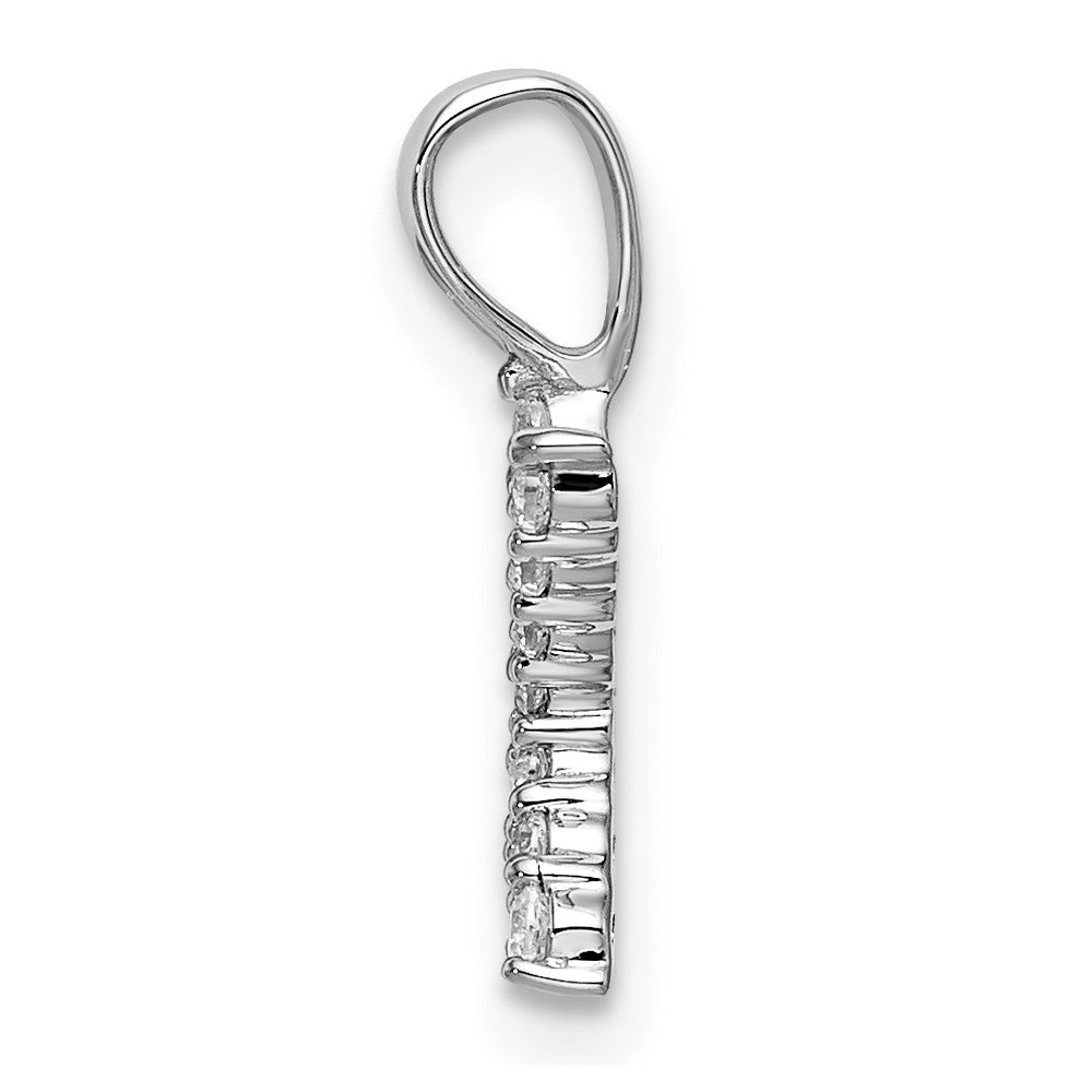 LGWP 14k White Gold 1/8 carat Lab Grown Diamond VS/SI+ G+ Complete Letter K Initial Pendant