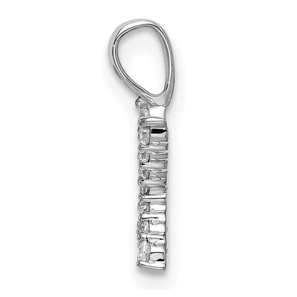 LGWP 14k White Gold 1/8 carat Lab Grown Diamond VS/SI+ G+ Complete Letter K Initial Pendant