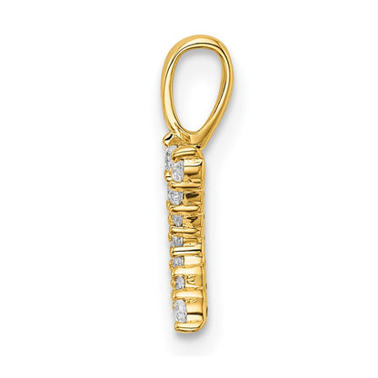 LGYP 14k 1/8 carat Lab Grown Diamond VS/SI+ G+ Complete Letter K Initial Pendant