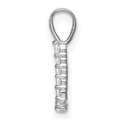 LGWP 14k White Gold 1/10 carat Lab Grown Diamond VS/SI+ G+ Complete Letter L Initial Pendant