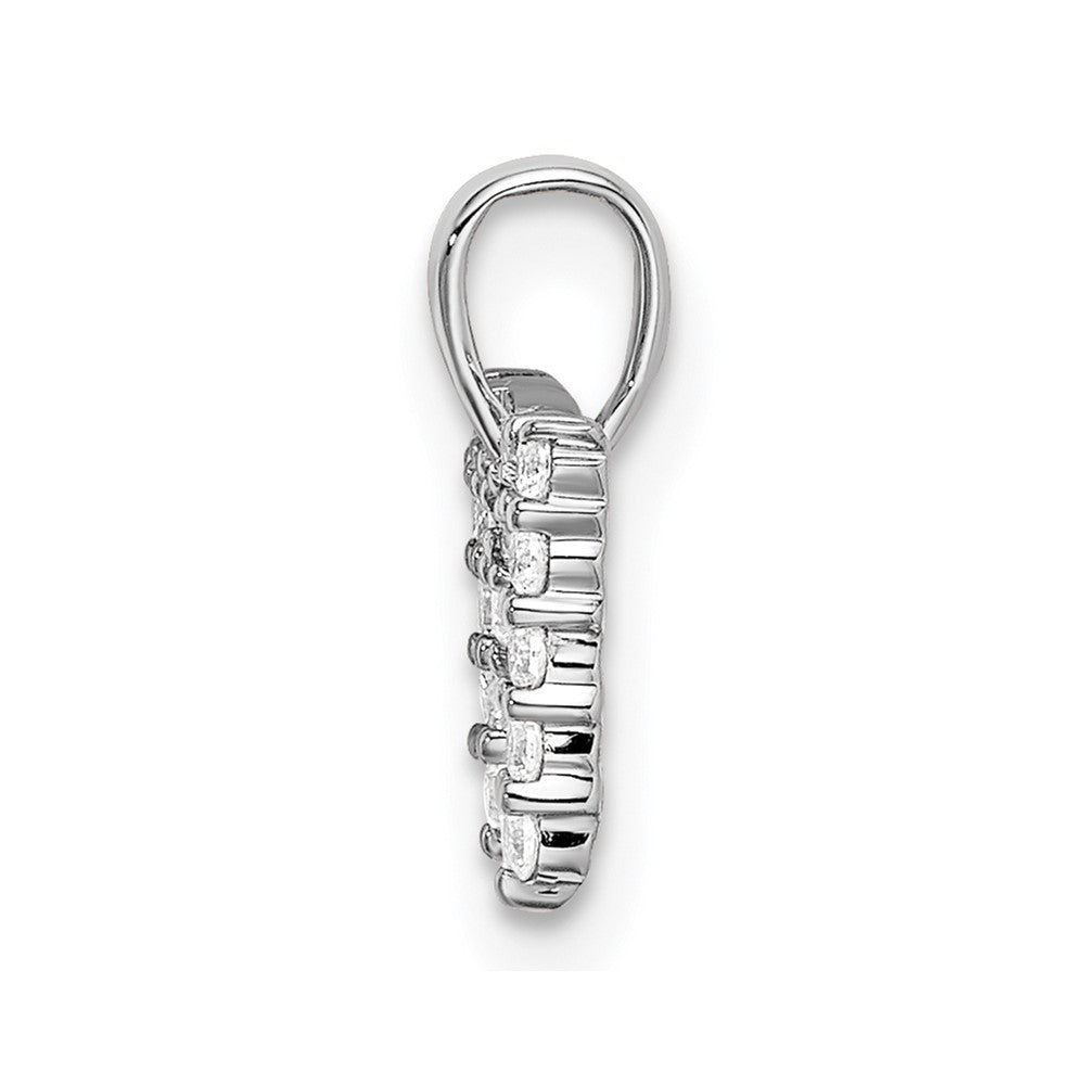 LGWP 14k White Gold 1/6 carat Lab Grown Diamond VS/SI+ G+ Complete Letter M Initial Pendant