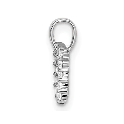 LGWP 14k White Gold 1/6 carat Lab Grown Diamond VS/SI+ G+ Complete Letter M Initial Pendant