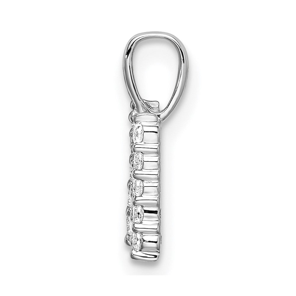 LGWP 14k White Gold 1/6 carat Lab Grown Diamond VS/SI+ G+ Complete Letter N Initial Pendant