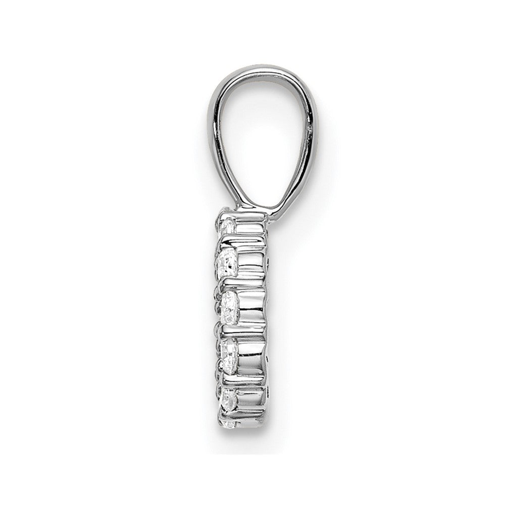 LGWP 14k White Gold 1/8 carat Lab Grown Diamond VS/SI+ G+ Complete Letter O Intitial Pendant