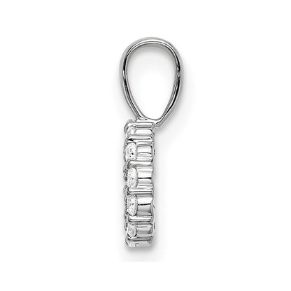 LGWP 14k White Gold 1/8 carat Lab Grown Diamond VS/SI+ G+ Complete Letter O Intitial Pendant