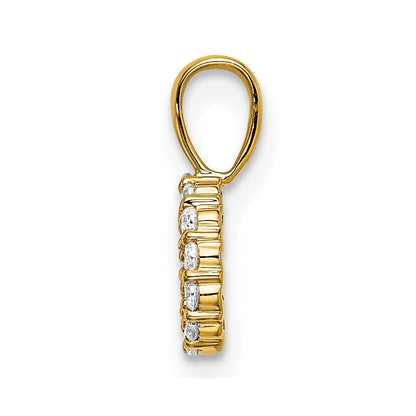 14k 1/8 carat Lab Grown Diamond VS/SI+ G+ Complete Letter O Intitial Pendant