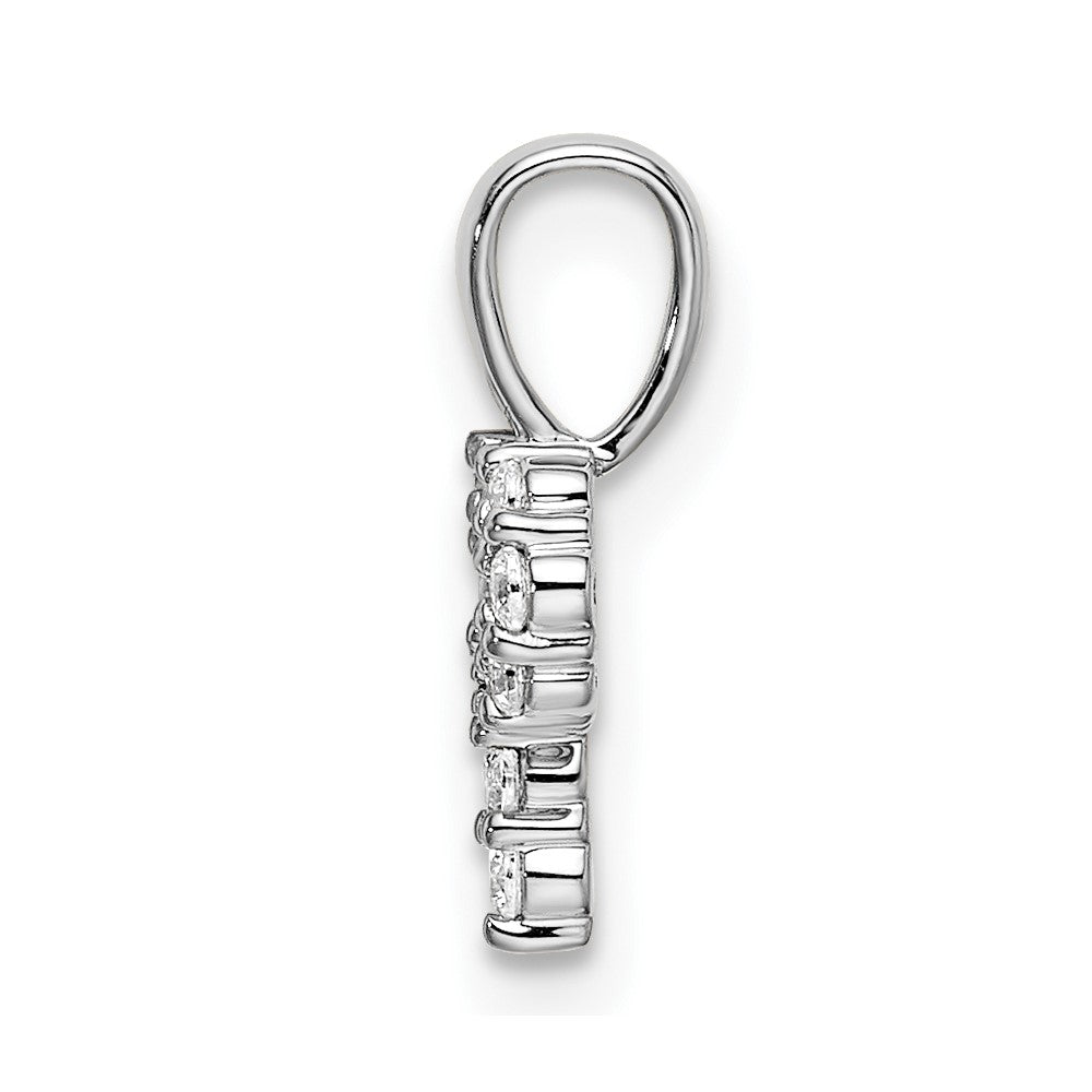 LGWP 14k White Gold 1/10 carat Lab Grown Diamond VS/SI+ G+ Complete Letter P Initial Pendant