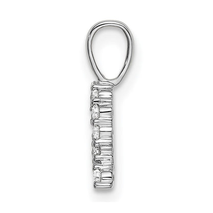 LGWP 14k White Gold 1/6 carat Lab Grown Diamond VS/SI+ G+ Complete Letter Q Initial Pendant