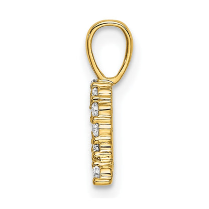 LGYP P 14k 1/6 carat Lab Grown Diamond VS/SI+ G+ Complete Letter Q Initial Pendant