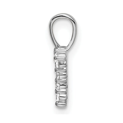 LGWP 14k White Gold 1/10 carat Lab Grown Diamond VS/SI+ G+ Complete Letter T Initial Pendant