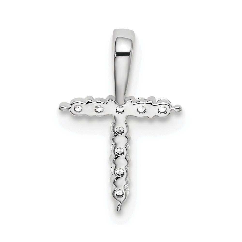 LGWP 14k White Gold 1/10 carat Lab Grown Diamond VS/SI+ G+ Complete Letter T Initial Pendant