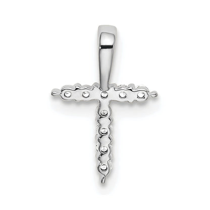 LGWP 14k White Gold 1/10 carat Lab Grown Diamond VS/SI+ G+ Complete Letter T Initial Pendant