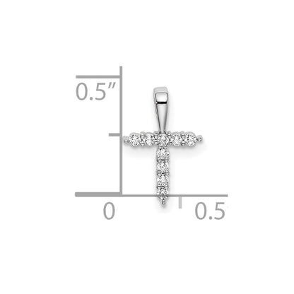 LGWP 14k White Gold 1/10 carat Lab Grown Diamond VS/SI+ G+ Complete Letter T Initial Pendant